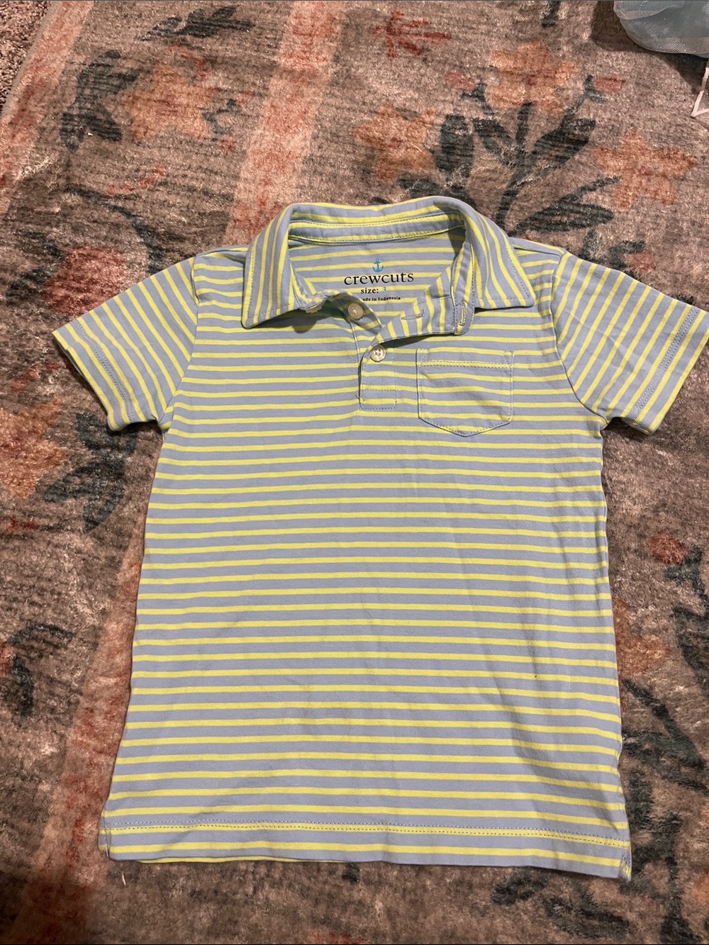 crewcuts Boys' Yellow & Light Blue Striped Polo Shirt